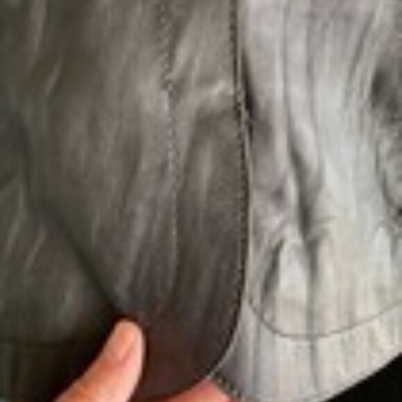 Vero Moda Nela Leather Blazer Sz M - Clasp Front - Moto Jacket Mod Lining Biker - Picture 5 of 12